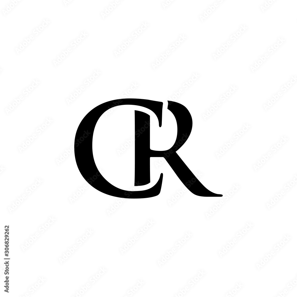 Initial cr alphabet logo design template vector Stock Vector | Adobe Stock