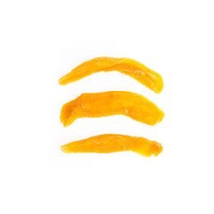 Wall Mural - Dried Mango or Dried Mango slices on a background new.