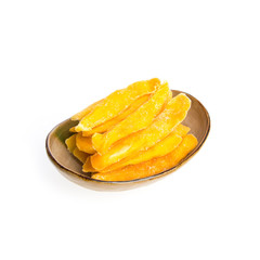 Wall Mural - Dried Mango or Dried Mango slices on a background new.