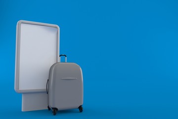 Canvas Print - Suitcase with blank billboard