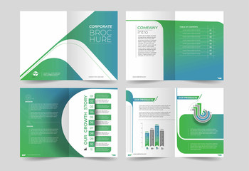 Wall Mural - Tri-fold brochure design elemenr, vector illustartion - Use for modern design, cover, poster, template, brochure, decorated, flyer, banner.