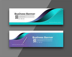 Wall Mural - set of modern global business design banner template - use for modern design, cover, poster, templat