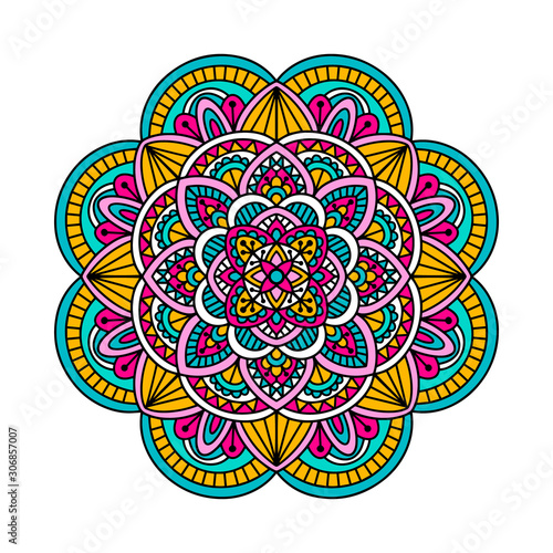Papel de parede Vector hand drawn doodle mandala