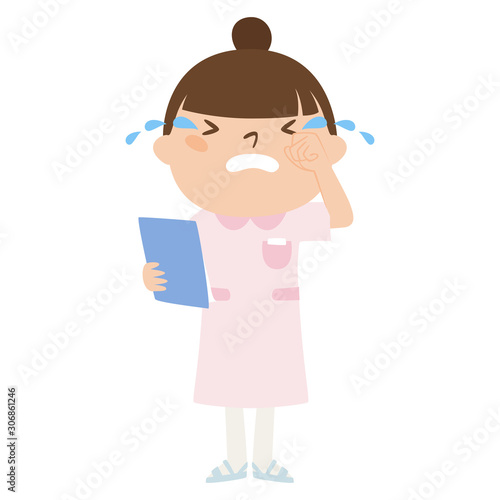 職種のイラスト 女性の看護師 涙を流して 泣いている女性 Vector De Stock Adobe Stock 職種のイラスト 女性の看護師 涙を流して 泣いている女性 Vector De Stock Adobe Stock