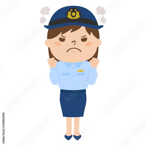 職種のイラスト 女性の警察官 怒っている女性 Stock Vector Adobe Stock 職種のイラスト 女性の警察官 怒っている女性 Stock Vector Adobe Stock