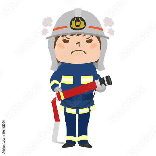 職種のイラスト 女性の消防士 怒っている女性 Stock Vector Adobe Stock 職種のイラスト 女性の消防士 怒っている女性 Stock Vector Adobe Stock