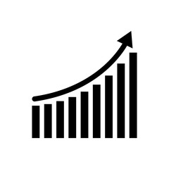 vector bar chart illustration, business graph. data growth diagram