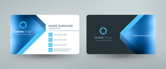 Poster - Creative and clean corporate business card template. Vector illustration. Stationery design