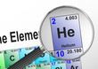 Chemical Element Helium Magnified