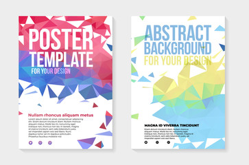 Wall Mural - two modern triangle backgrounds for your design - poster templates