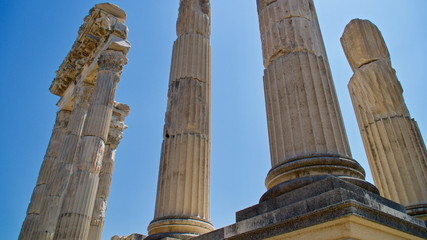 Wall Mural - Acropolis of Pergamon and Trajan temple. UNESCO World Heritage List. Ancient city of Pergamon, Bergama, İzmir.