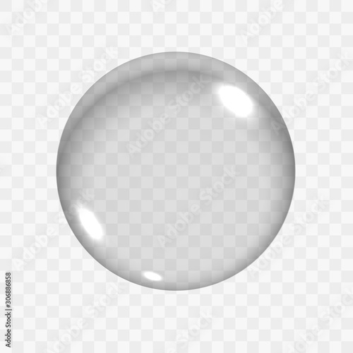 Cuadros en Lienzo Translucent Empty Glass Sphere or Circle