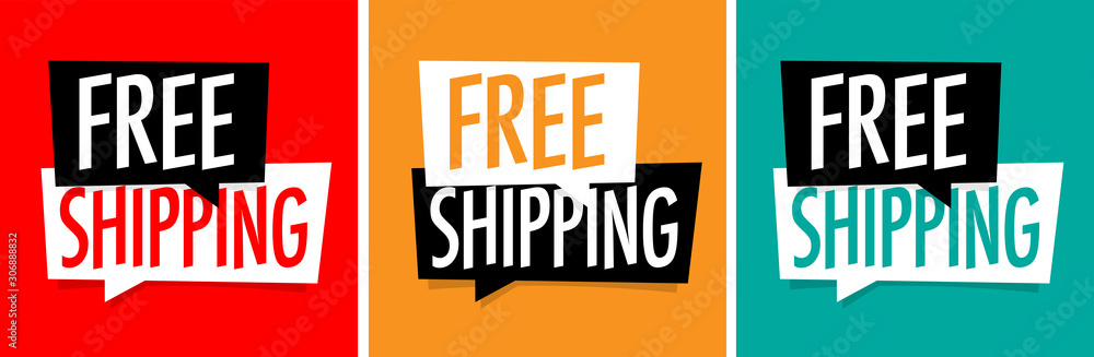 Free shipping - obrazy, fototapety, plakaty 