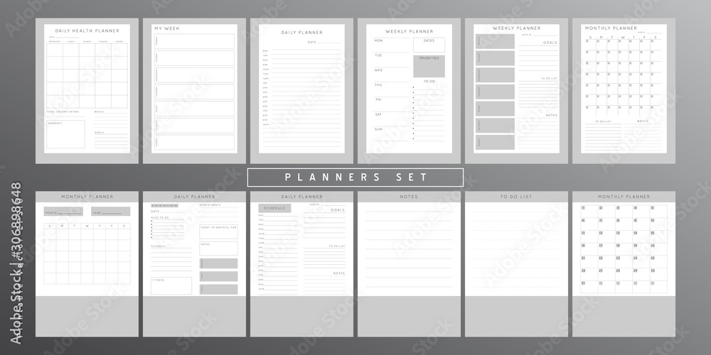 Google Planner Vector Planner sheet vector Stock Vector | Adobe Stock