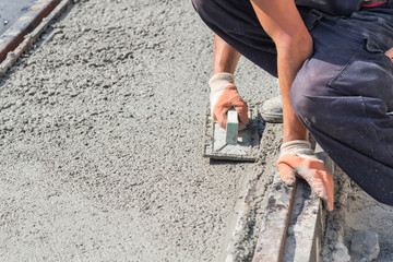 Heavy work for a construction worker on the site.