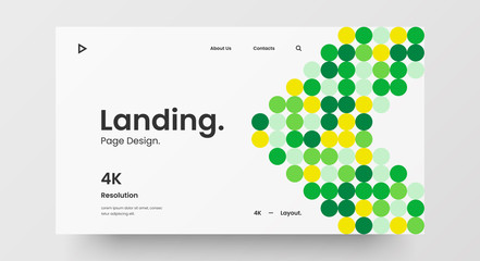 Wall Mural - creative horizontal website screen part for responsive web design project development. abstract geom