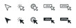 set of computer mouse click cursor icons