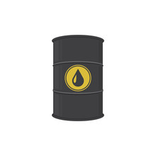 Oil Barrel. Abstract Concept, Icon. Vector Illustration.