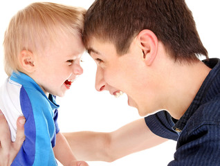 Wall Mural - Happy Teenager and Child