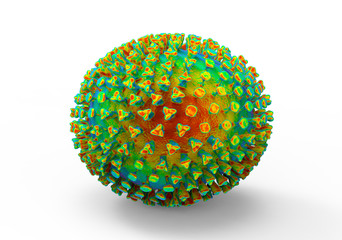 Sticker - Influenza virus, medically accurate illustration