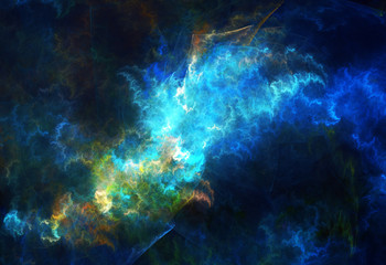 Wall Mural - Abstract color dynamic background with lighting effect. Fractal art