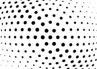 Abstract halftone wave dotted background. Halftone twisted grunge pattern, dot, circle.  Vector modern optical halftone pop art texture for poster, business card, cover, label mock-up, sticker layout