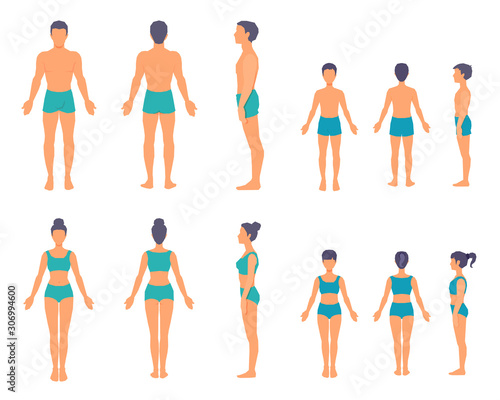 Fotomural Full-length people's bodies without faces