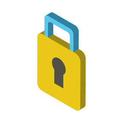 Canvas Print - safe secure padlock isolated icon