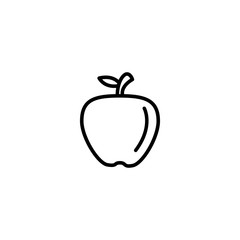 Poster - fresh apple fruit line style icon vector illustration design