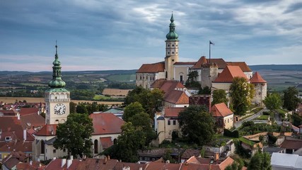 Wall Mural - Mikulov Castle in Mikulov, South Moravia, Czech Republic as Seen from Goat Tower (Kozi Hradek)