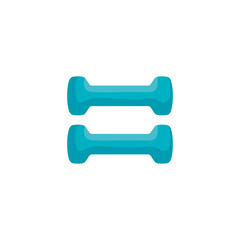 Poster - dumbbell equipment gym isolated icon vector illustration design