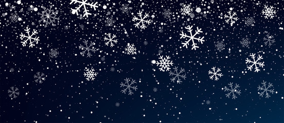 snow. realistic snow overlay background. snowfall, snowflakes in different shapes and forms. snowfal