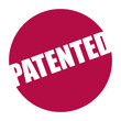 red vector banner patented