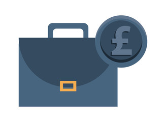 Poster - portfolio briefcase with money pound sterling