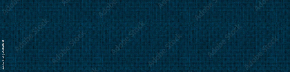 Close up texture of natural weave cloth in dark blue or teal color. Fabric texture of natural cotton or linen textile material. Seamless background. - obrazy, fototapety, plakaty 