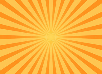 Wall Mural - grunge sunburst orange abstract background