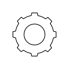 Wall Mural - Gear icon design, Cog circle wheel machine part technology industry and technical theme Vector illustration