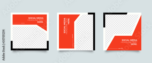 Fotomural Modern promotion square web banner for social media mobile apps