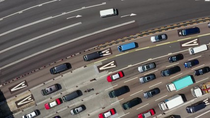 Wall Mural - Top view of Hong Kong traffic