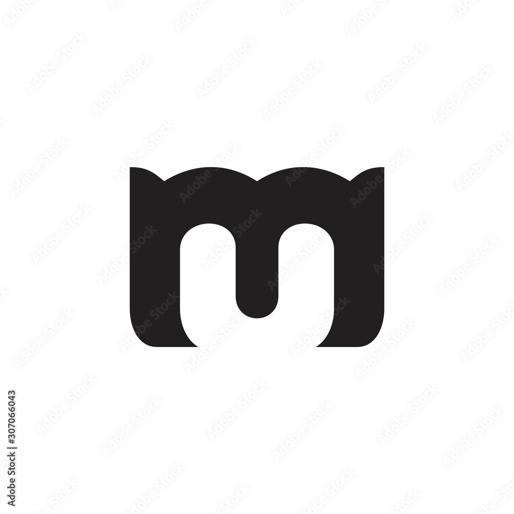 letter mu simple curves logo vector Stock Vector | Adobe Stock