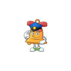 Sticker - Christmas bell Cartoon character dressed as a Police officer