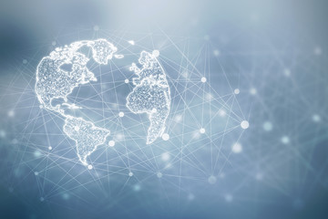 2d illustration world map abstract background