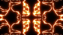 Abstract Symmetry Color Neon Background Orange 6