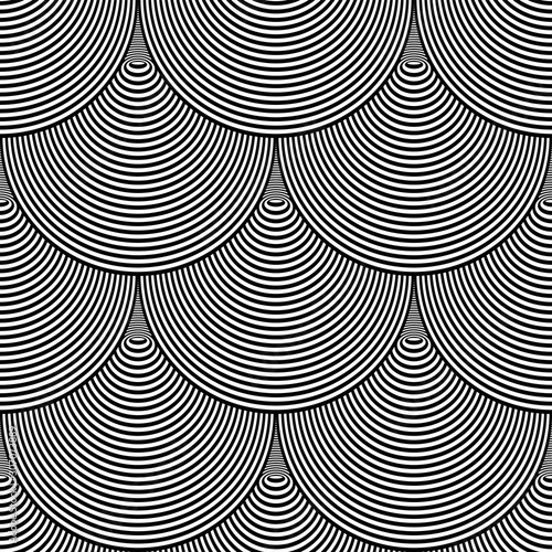Seamless geometric pattern. Circle lines texture.