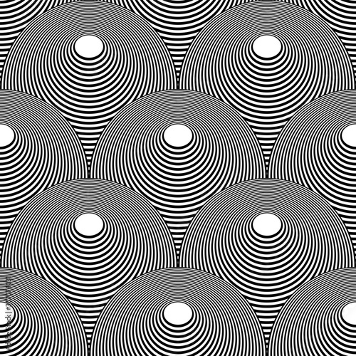 Seamless pattern. Circle lines texture.