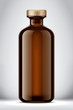 Glass bottle mockup on Background. Version with Cork. 