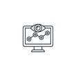 © Gular - SEO monitoring creative icon. line multicolored illustration. From SEO icons collection. Isolated SEO monitoring sign on white background.