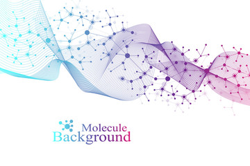 Wall Mural - big genomic data visualization. dna helix, dna strand, dna test. crispr cas9 - genetic engineering. 