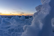 Schnee-bild mit Blick vom Fichtelberg