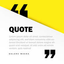 Square Motivation Quote Template Vector Background With Realistic Soft Shadows In Material Design. Good For Inspirational Text, Quotes Etc. Horizontal Layout.